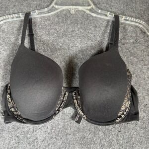 Victoria's Secret Body by Victoria Lined Perfect Coverage Bra Black Lace 32DD